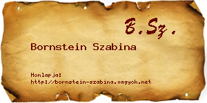 Bornstein Szabina névjegykártya